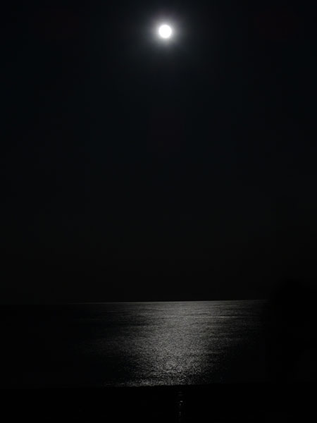 August moon at Asprovalta, 2023